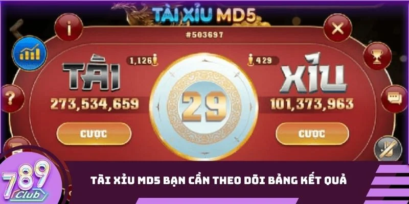 Tài Xỉu bạn cần theo dõi bảng kết quả tại cổng game